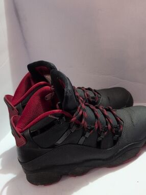Men's  Air Jordan Winterized Black and Red Athletic Sneakers